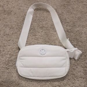 Lululemon White Quilted Belt Bag